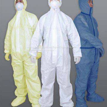 disposable protective coverall with hood and shoe covers