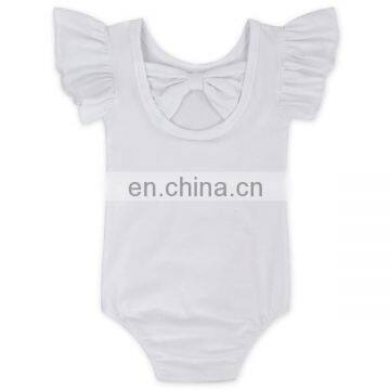 Girl Flutter Sleeve Baby Leotards Cotton Bodysuit Clothes Romper