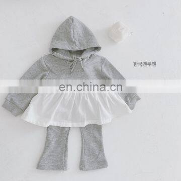 2020 Autumn/Winter Korean Children's Wear Korean Girls' Suits Children's Flared Pants Knitted Suits Children's Sweater Covers