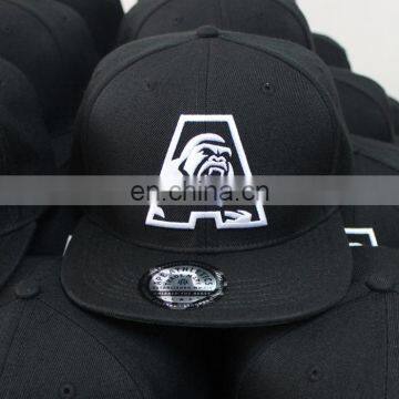 White Embroidery Snapback Hats, Sport Flat Hat, Fashion Snapback Caps