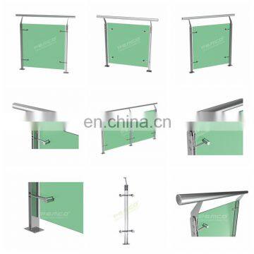New Design Tempered Glass Stainless Steel Railing Stair Balustrade photo-2