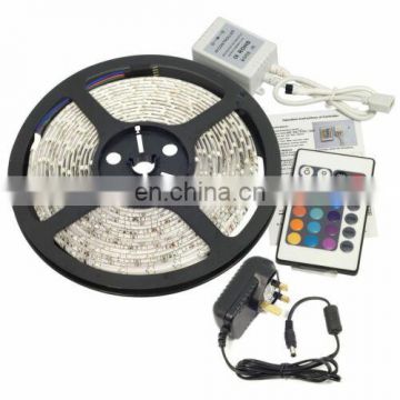 Waterproof 5M 2835 RGB LED Strip Light kits with Adapter for Decoration