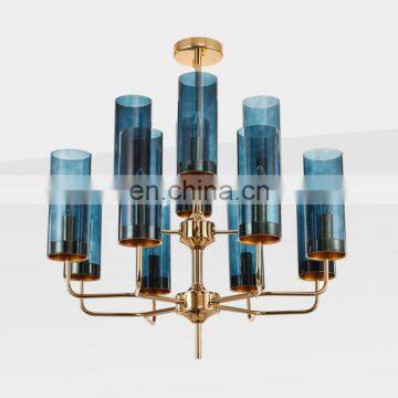 New Design Gold Brass Chandeliers Lighting Glass Pendant Light for Room