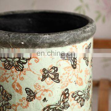 Cheap Price Variou Size Indoor Decoration Green Plants Planters Butterfly Relief White Small Ceramic Flower Plant Pots photo-2