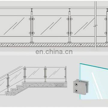 Wholesale Price Square Casting Stainless Steel 316 Handrail Glass Clamp Bracket for Temper Glass photo-6