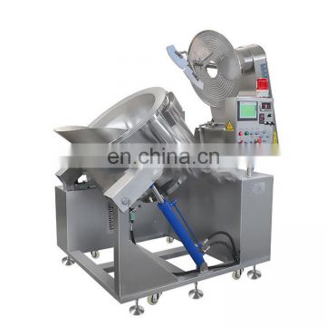 automatic caramel popcorn popper mixer industrial machine line