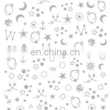 JOYFUL 788-791 Moon And Star Nail Stickers Gilding Nail Decals Japanese Strap Glue Nail Stickers photo-4