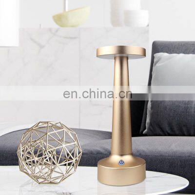 2020 amazon home decor vintage table lamp bed side dumbbell aluminium metal desk lamps for hotel