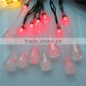 Solar Powered Outdoor String Lights Crystal water-drop HNL213S