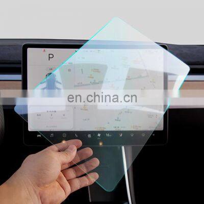 Finger Print Tempered Glass Display Anti Glare Protector Screen Protectormatte Center Control Touchscreen For Tesla Model 3 Y photo-5