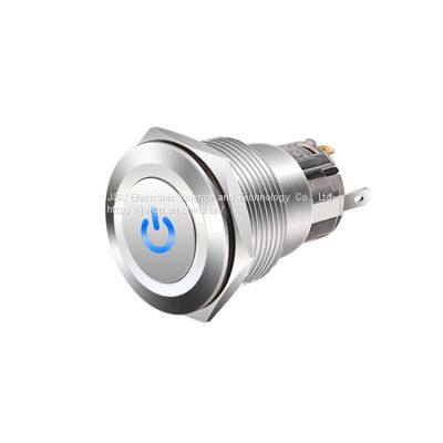 J&V 22MM Metal Flat Head Self-locking Switch