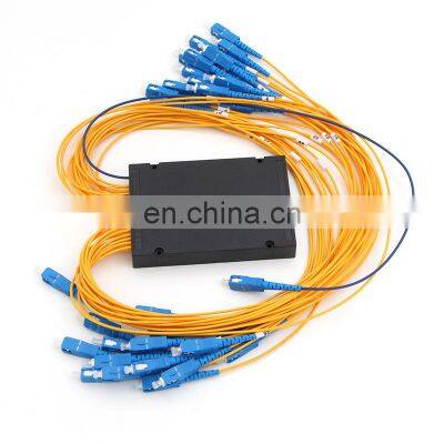 High quality OEM 1x32 ABS BOX PLC Splitter Module LC/SC Fiber Optic Splitter Splice