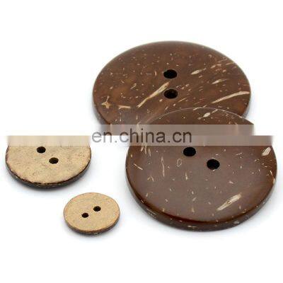 Wholesale Eco-Friendly Natural 2 Holes Handmade Custom Logo Coconut Shell Button For Shirt