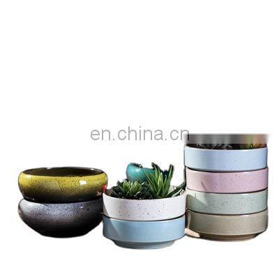 New design china glazed porcelain garden flower succulent pot