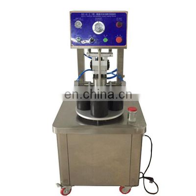 BZX Semi automatic Twist Off Cap Vacuum Capping Machine For Glass Bottle