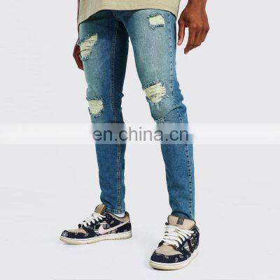 cheap jeans wholesale china big and tall clothing men jeans pants ripped straight leg jeans denim for men