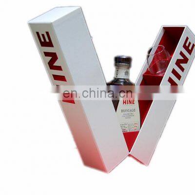 Luxury Four Color Printing Paper Board Wine Packaging Box For  one bottle