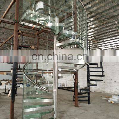 Современный дизайн. Спиральная лестница из углеродистой стали, нержавеющей стали и дерева для наружного/внутреннего использования photo-5