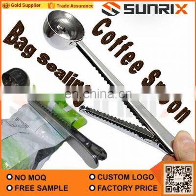 New Stainless Steel Metal Coffee Long Handled Tea Spoon With Bag Clip photo-5
