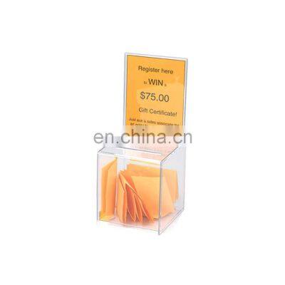 Large Clear Plexiglass Floor Standing Tithing Offering Ballot Offering Church Donation Box