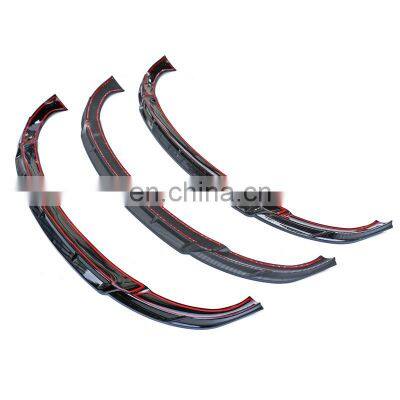 Car Exterior Accessories ABS Carbon Fiber Front Bumper Lip Splitters Spoiler For Tesla Model Y 2021 photo-2