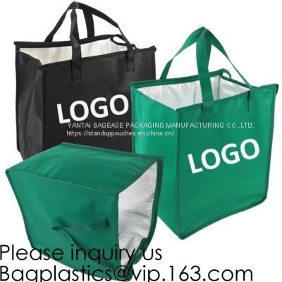 Polyester Wholesale Insulated Ice Wine Collapsible Ice Cream Lined Dry Lunch Aluminum Thermal Cooler Bag, Bagease