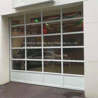 Automatic Garage Door Aluminum Alloy Material Modern New Black Sectional Panel Garage Door Tempered Aluminum Glass Garage Door photo-3