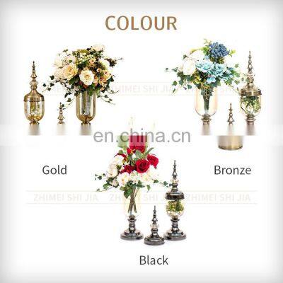China Decoration Home Live Room Decor Item For Wed Glass Vase photo-3