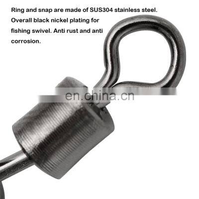 JOHNCOO Stainless Steel Fishing Corkscrew Swivel Snap Fishing Swivel With Screwed Snap Swirl Clip Corkscrew Link photo-3