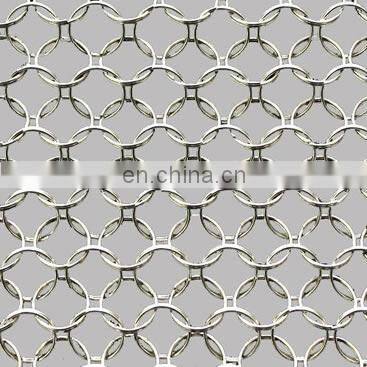 Popular Stainless steel ring wire mesh woven decorative net