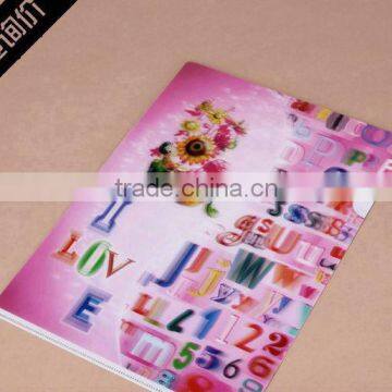 promotion office supplies 3D lenticular L file folder