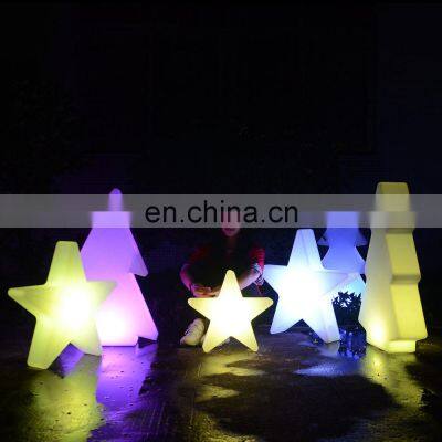 led dmx tree /wireless festival party decorative mini lighted plastic led stand Christmas light star/tree/snow lamp