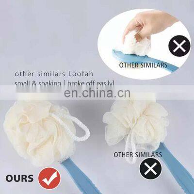 Custom 2-in-1 Soft Bristle Back Shower Long Handle Bath Brushes And Sponges photo-3