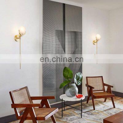 Modern Luxury Wall Lamp For Indoor Bedroom Hotel Room Brass Alabaster Sconce Wall Light photo-5