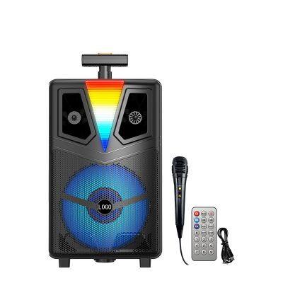 Hot sell ZQS8157 factory OEM  custom 20W power single 8 inch wireless trolley bluetooth speaker for outdoor