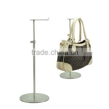 Adjustable Height bag display fixture Metal Circular Base Handbag Display Rack Women Bag Display Holder