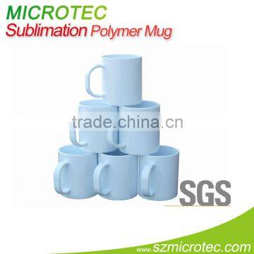 Sublimation blank plastic mug, hot sale custom sublimation cup