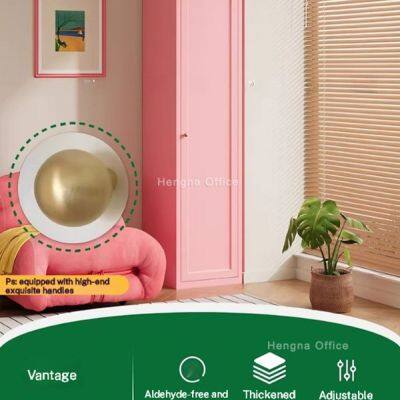 Hengna 1.8m High Heavy Duty Cold Rolled Steel Wardrobe for Dormitory | Single Solid Door Metal Wardrobe photo-3