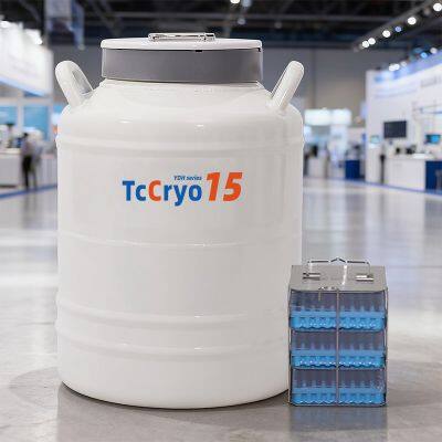 Venezuela TcCryo YDH-15 Liquid Nitrogen Dry Shipper Container Suppliers for Sample Transport photo-1