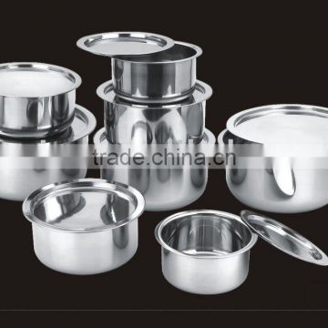 Indian cooking ware 5pcs stainless steel stock pot