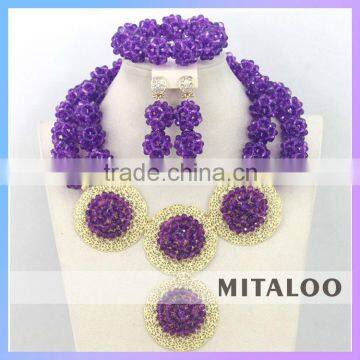 Mitaloo Latest Nigerian Wedding Beads Jewerly Set Wedding Set Jewelry High Quality African Jewelry Beads Set MT0003