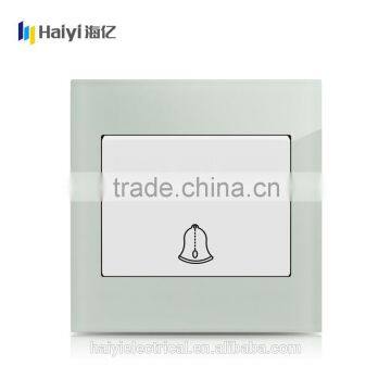 Electric Wall Switch With Indicator Light, Glass Material Doorbell Switch Power