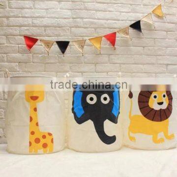 Folded Cotton Laundry Basket Toy Organizer Storage Clothes Basket for Toys