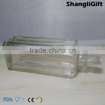 Screw Lids 200ml Ribbed Glass Bottles Wine Bottle