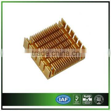 Aluminium Extrusion Heat sink with anodized golden