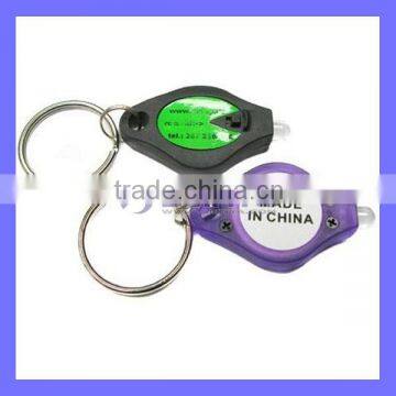 Advertise Promotion Free Gift Print Logo with Keychain LED Card Flashlight