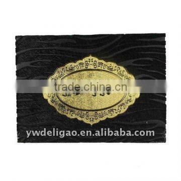 Office Stationery Oval Foil Stamping Logo Flocking Cloth Arabia Honor Certificate, Foil Stamping, Good Quality Certificate