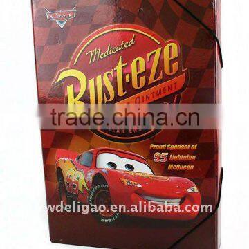 Car Cartoon Color Art Paper Desktop File Box for Office Stationery Cardboard A4 or FC Size