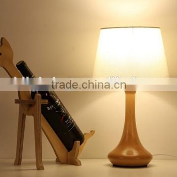 Simple Style Wooden Table lamp with white fabric lampshade LED Wood table lamp JK-879-18 LED Wood table Light