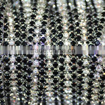 AAAA Quality Silver Cup Chain Rhinestone Trimming 10 Yards